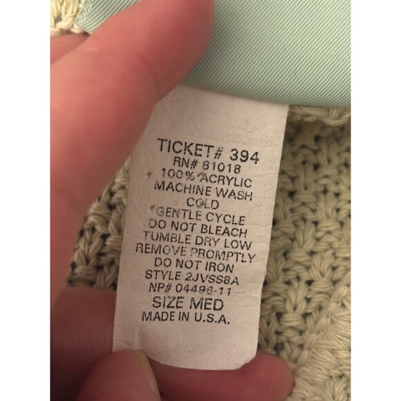 Vintage 220 Mckay Beige Knit Button-Front Vest Medium Womens - Picture 5 of 12